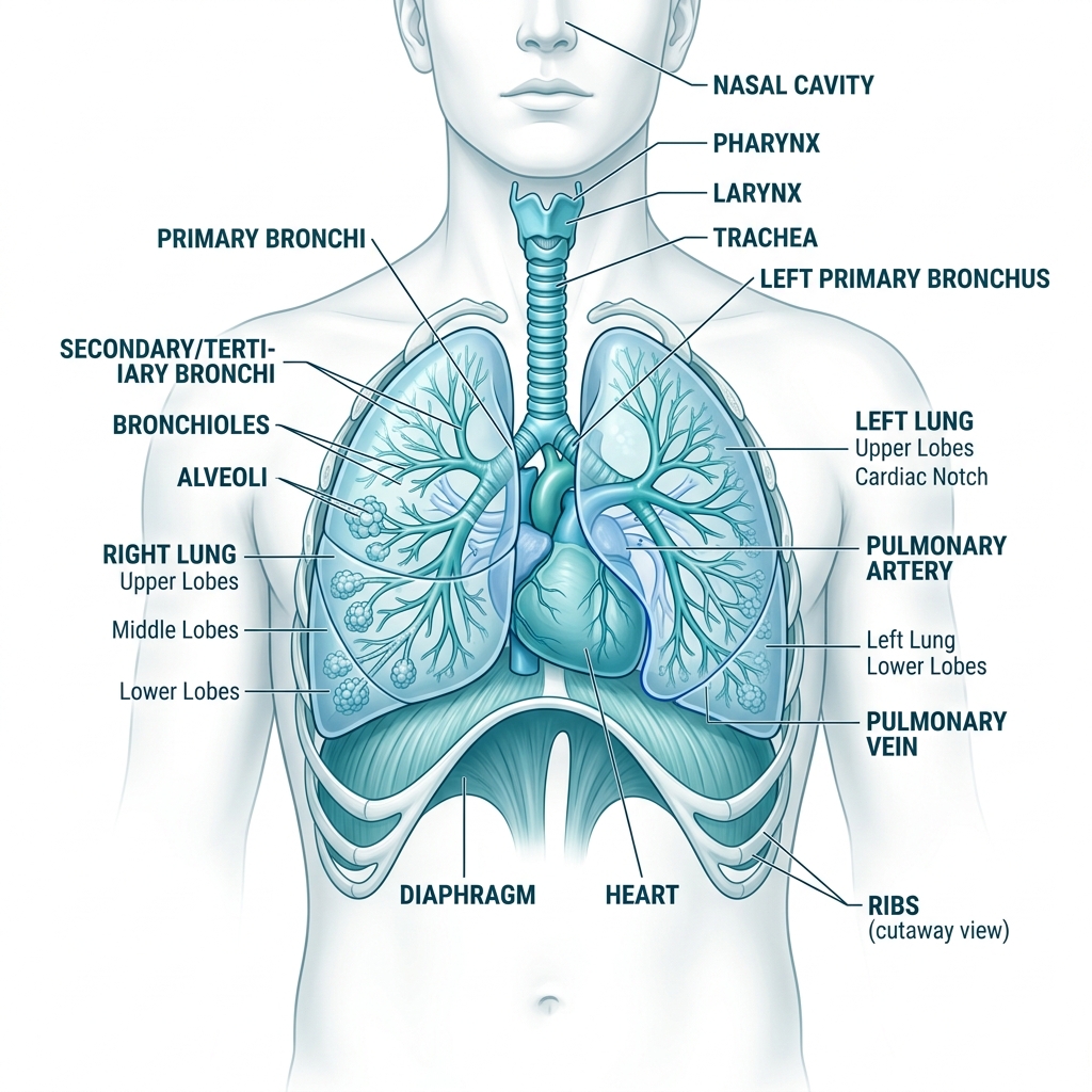 Anatomical Respiratory Illustration